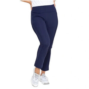 Kinona Smooth Your Waist Crop Pants Navy Blue Golf Pant Shaping Pockets S